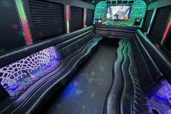 New Rochelle Limo Bus Interior