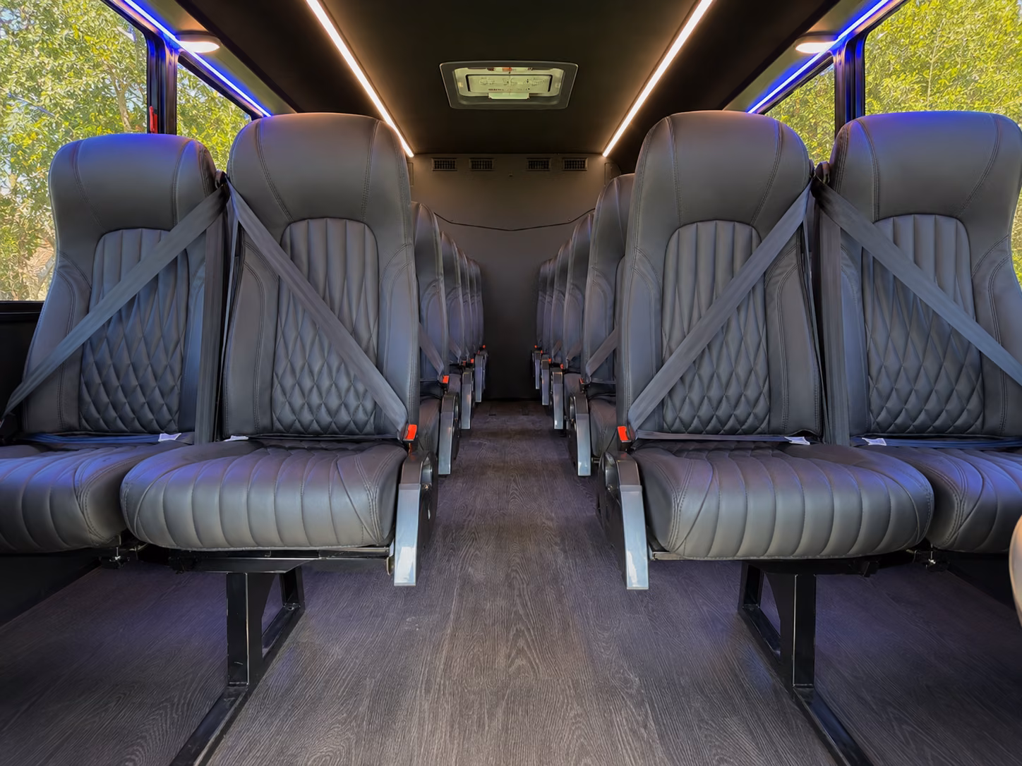 15 passenger minibus interior