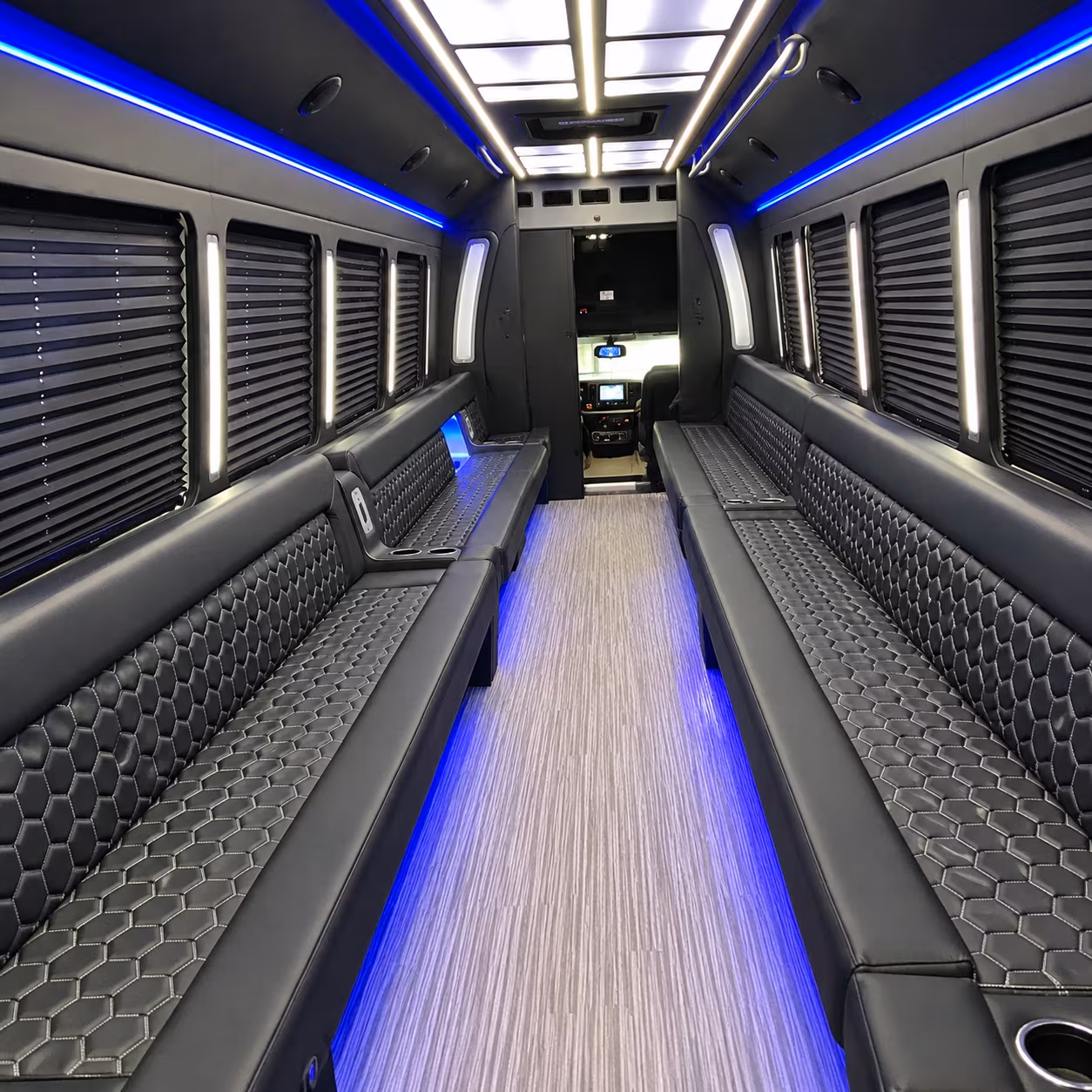 new rochelle party bus rental interior